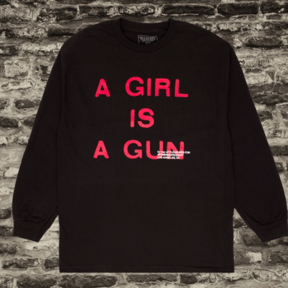 Pleasures Now A Girl Is A Gun Long Sleeves Black - Picture 1 of 4
